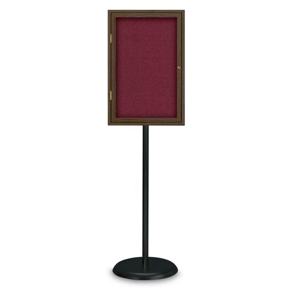 Corkboard, Double Door, Radius Frame, 60x36", Bronze/Cloud